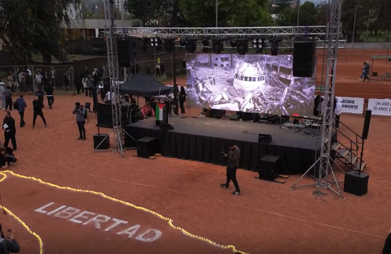 Conmemoración de un año de genocidio en Palestina